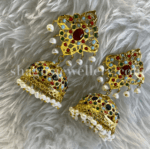 Hypnotic Real Navratan Big Jhumka [Click inside image for HD quality] - Image 6