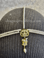Sophisticated White 5-String Matha Patti [Click inside image for HD quality] - Image 4