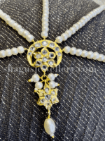 Sophisticated White 5-String Matha Patti [Click inside image for HD quality] - Image 2