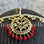 Enticing Tika Style Mathapatti - Ruby (Red) [Click inside image for HD quality]