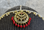 Enticing Tika Style Mathapatti - Ruby (Red) [Click inside image for HD quality] - Image 4