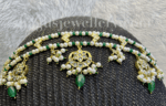 A+ Swish Hairband (Mathapatti) - Emerald (Green) [Click inside image for HD quality] - Image 4