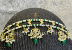 A+ Swish Hairband (Mathapatti) - Emerald (Green) [Click inside image for HD quality] - Image 3