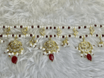 Swish Hairband (Mathapatti) - Ruby (Red) [Click inside image for HD quality] - Image 3