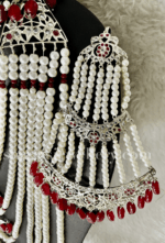 A+ Charismatic Silver Satlada Dulhan Set - Ruby (Red) [Click inside image for HD quality] - Image 6