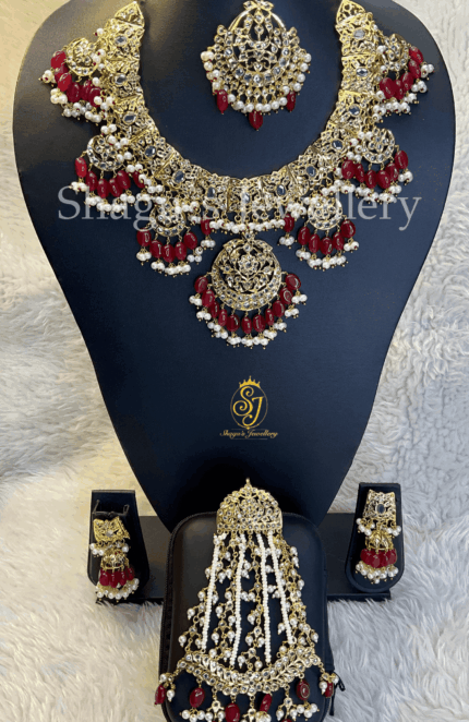 Exclusive Heavenly Drop Bridal Set - Ruby (Red) [Click inside image for HD quality]