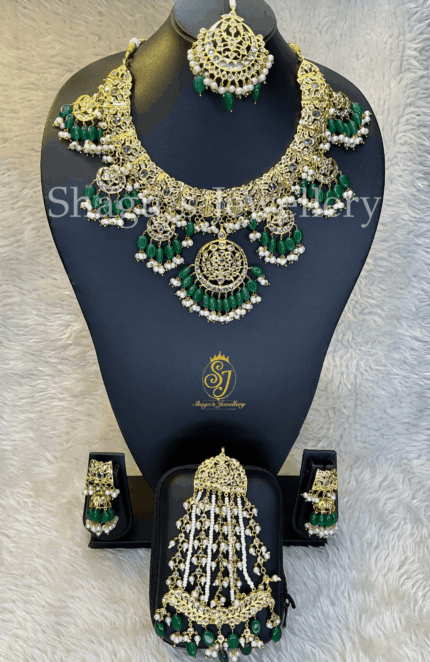 Exclusive Heavenly Drop Bridal Set - Emerald (Green) [Click inside image for HD quality]