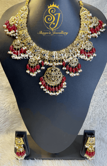 Hi-End Drop-dead Gorgeous Necklace Set - Ruby (Red) [Click inside image for HD quality]
