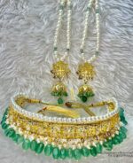 Iconic Classic Jadavi (Jadau/Choker) Set - Onyx Green [Click inside image for HD quality]